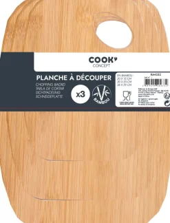 Set de 3 planches à découper en bambou