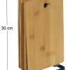 Set de 6 planches à découper en bambou avec socle en métal