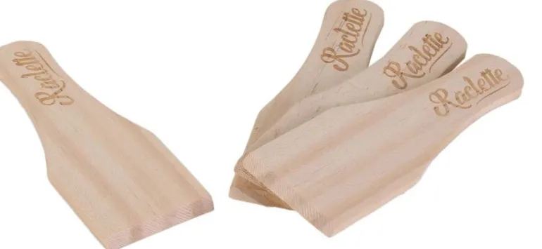 Set de 4 spatules à raclettes en bois