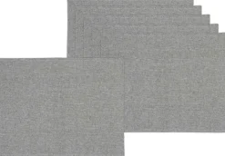 Set de table en coton Black forest 35 x 45 cm (Lot de 6) (Gris)