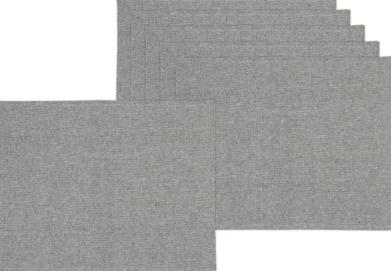 Set de table en coton Black forest 35 x 45 cm (Lot de 6) (Gris)