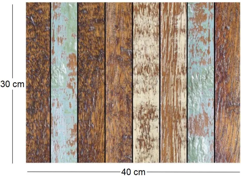 Set de table en vinyle Plancher en bois (Lot de 6)