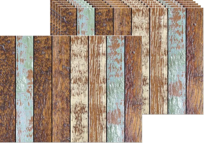 Set de table en vinyle Plancher en bois (Lot de 6)