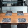 Set de table en vinyle 40 x 30 cm (Lot de 6) (Galets)