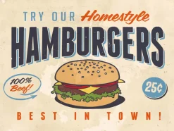 Set de table en vinyle 40 x 30 cm (Lot de 6) (Imprimé hamburgers)