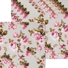 Set de table en vinyle 40 x 30 cm (Lot de 6) (Roses fond beige)