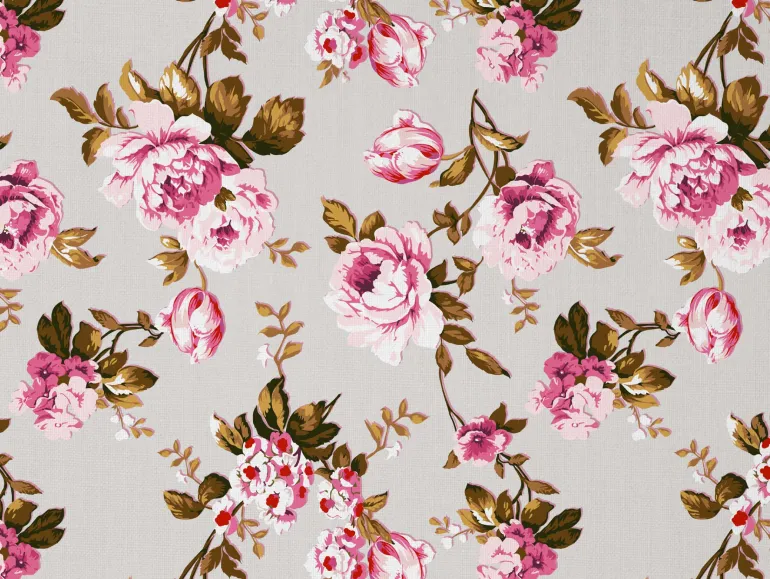 Set de table en vinyle 40 x 30 cm (Lot de 6) (Roses fond beige)