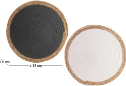 Sets de table jonc de mer 38 cm (Lot de 2)