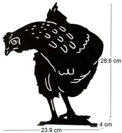 Silhouette animal en métal Garden (Poule)