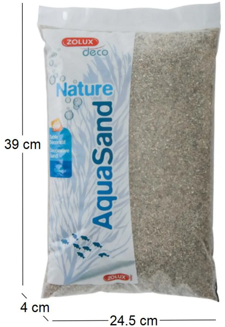 Sol décoratif Aquasand naturel quartz moyen 5kg