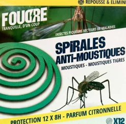 Spirales antimoustiques insecticides et répulsives (Unitaire)