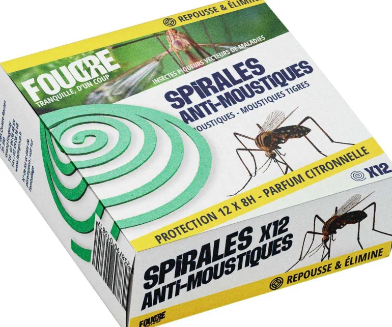Spirales antimoustiques insecticides et répulsives (Unitaire)