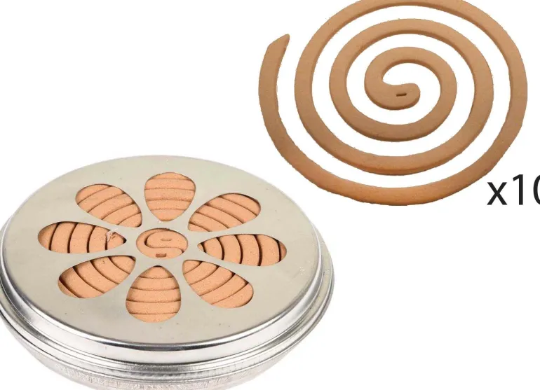 Spirales citronelle dans brûleur en métal (Unitaire)