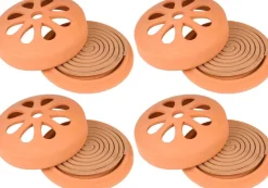 Spirales citronnelle en terre cuite (Lot de 4)
