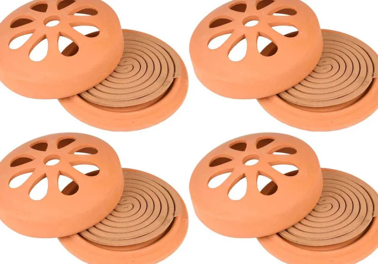 Spirales citronnelle en terre cuite (Lot de 4)