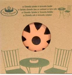 Spirales citronnelle en terre cuite (Lot de 4)