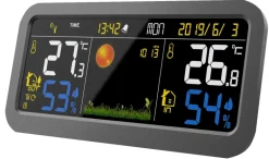 Station météo électronique couleur avec capteur extérieur