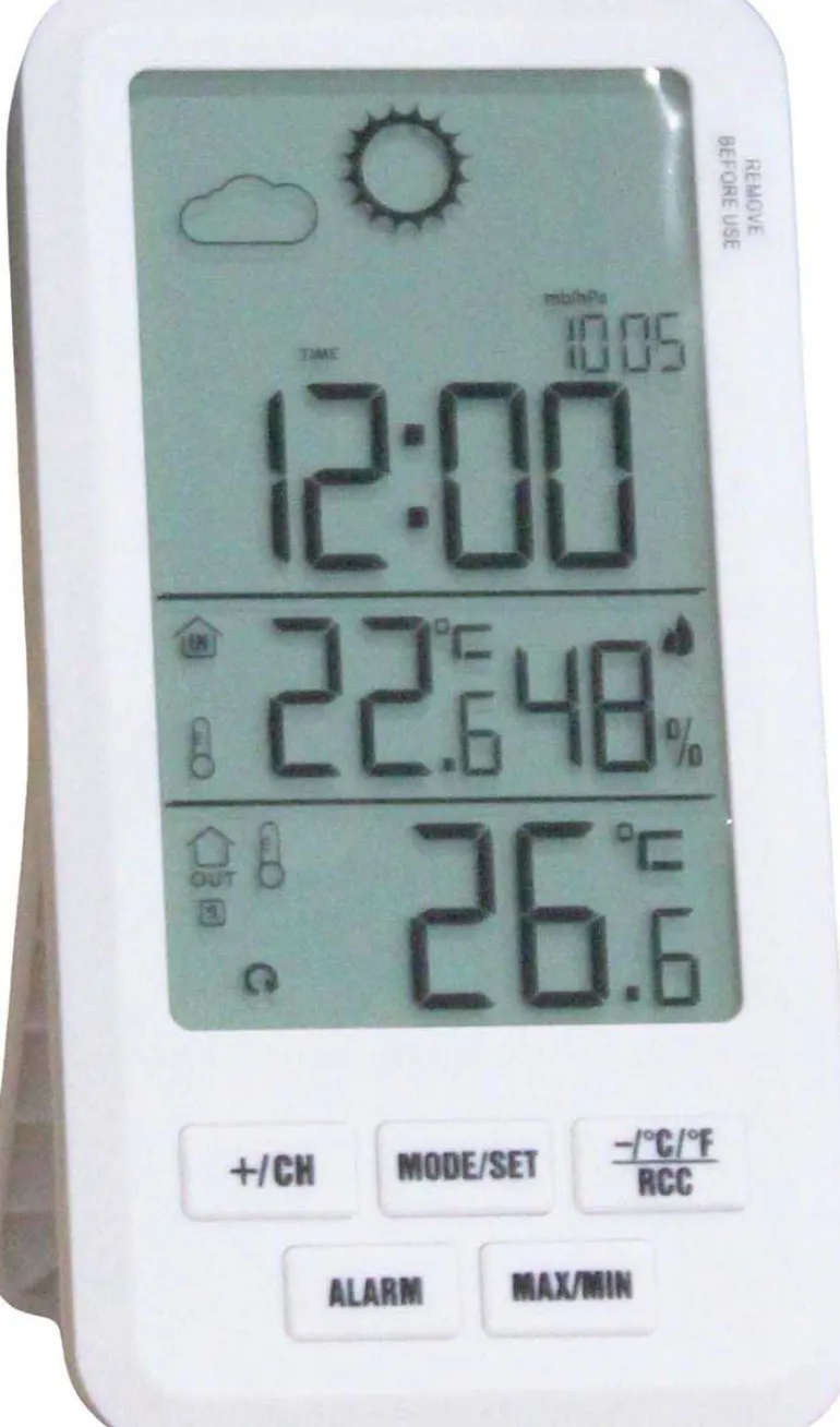 Station météo électronique petit format avec capteur