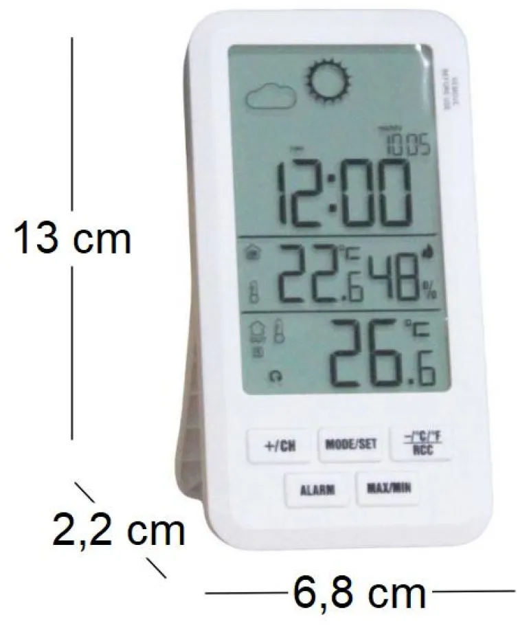 Station météo électronique petit format avec capteur