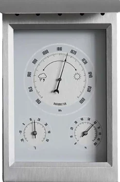 Station météo mécanique en inox