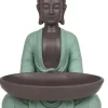Statue Bodhi avec plateau vide poche en polyrésine