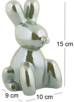 Statue en céramique Balloon Bunny (Vert)