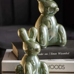 Statue en céramique Balloon Bunny (Vert)