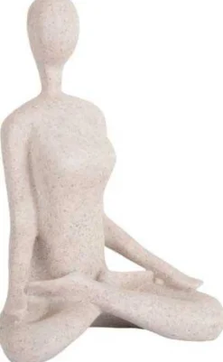 Statue en polyrésine Open Lotus (Gris clair)