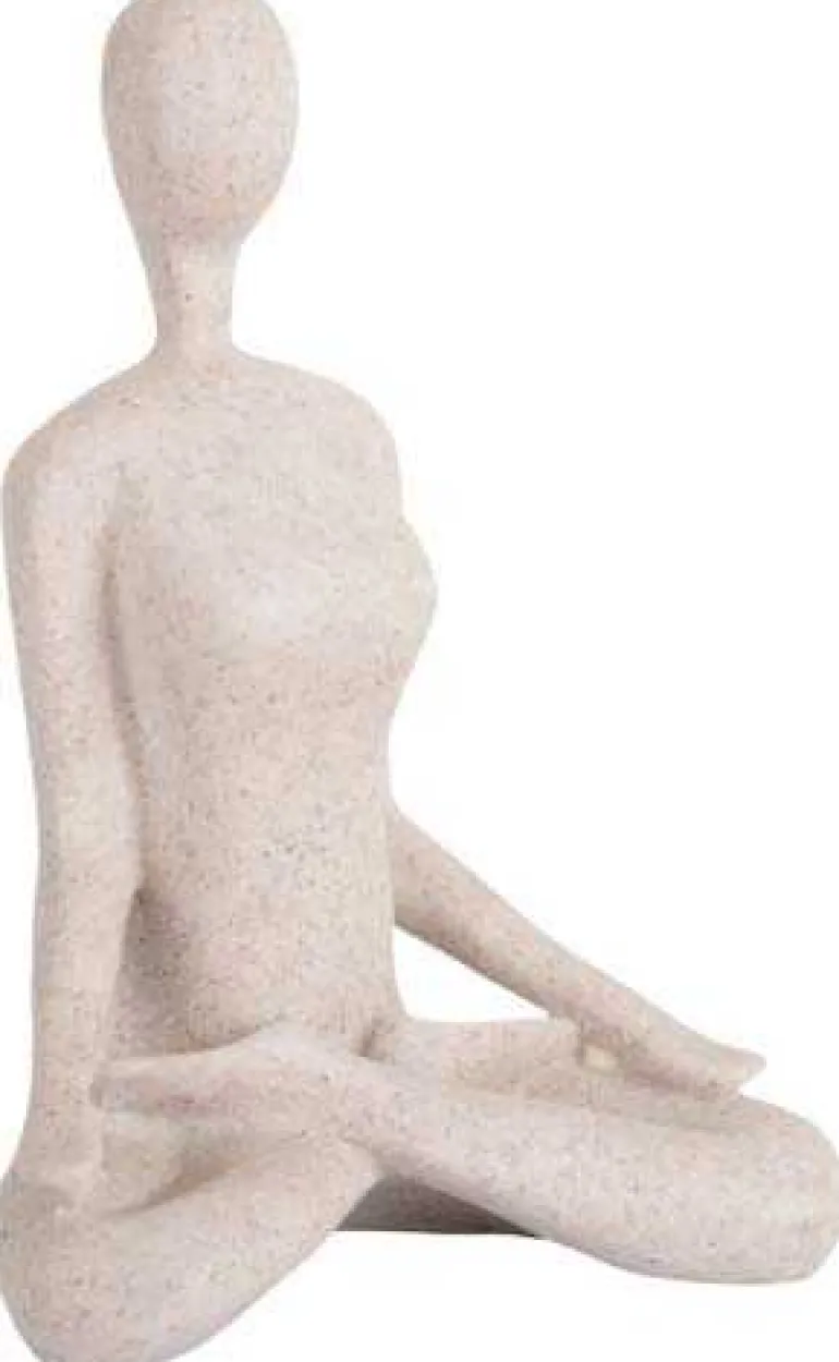 Statue en polyrésine Open Lotus (Gris clair)