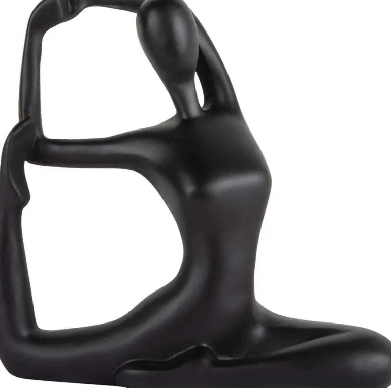 Statue en polyrésine Yoga Bow (Noir)