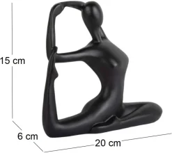 Statue en polyrésine Yoga Bow (Noir)