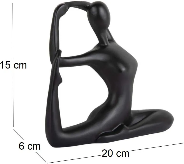 Statue en polyrésine Yoga Bow (Noir)