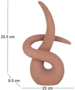 Statue en résine Art knot (Orange terracotta)