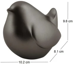 Statue en résine effet métalisé Fat Bird (Gris foncé)