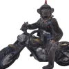 Statuette animal motard en polyrésine (Singe)
