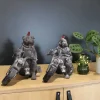 Statuette animal motard en polyrésine (Chien)