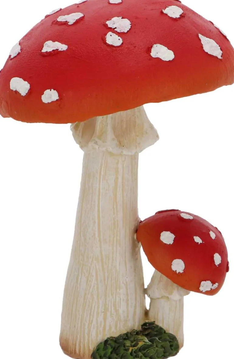 Statuette décorative en polyrésine Champignons (Lot de 3) (12 cm)