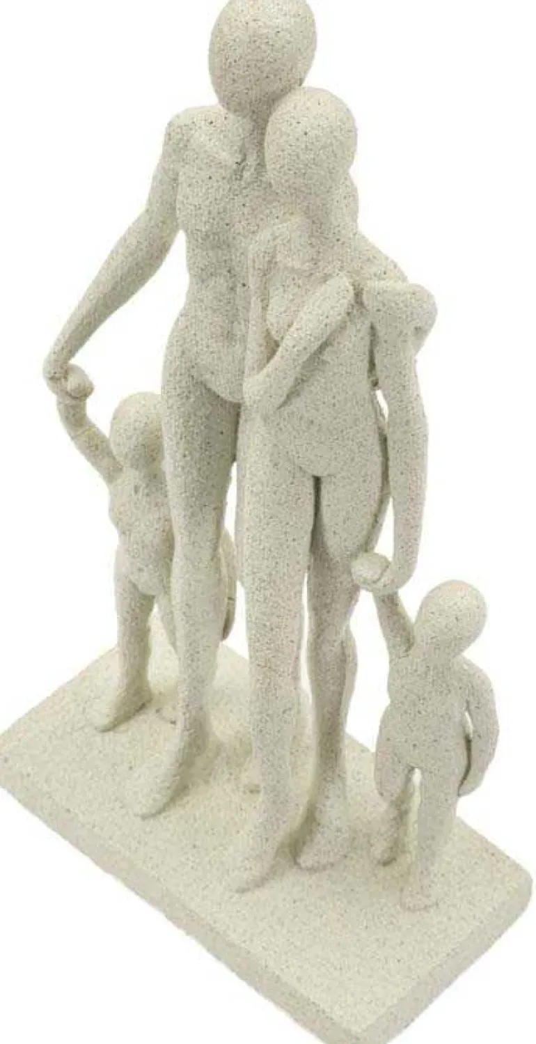 Statuette en polyrésine Family stons 16 x 8 x 30.5 cm