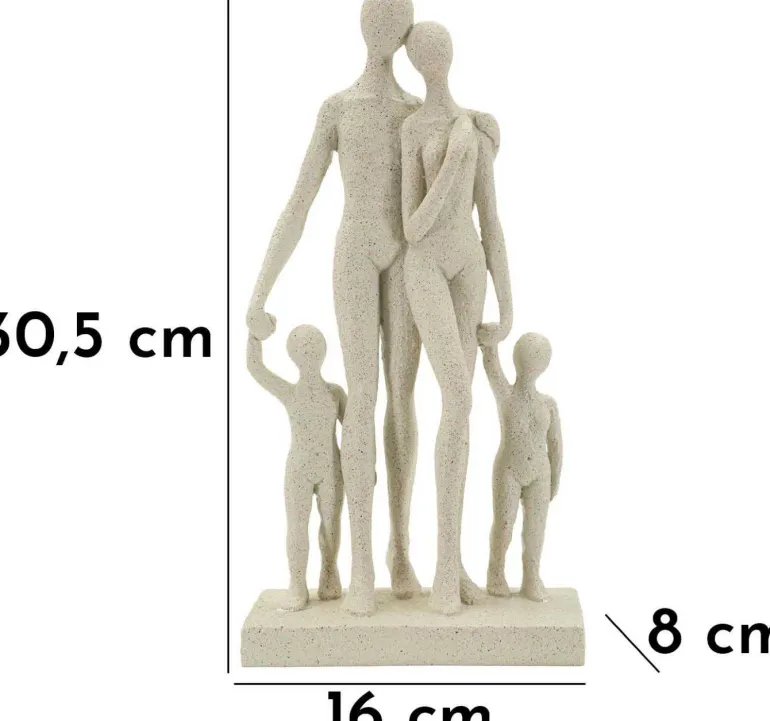 Statuette en polyrésine Family stons 16 x 8 x 30.5 cm