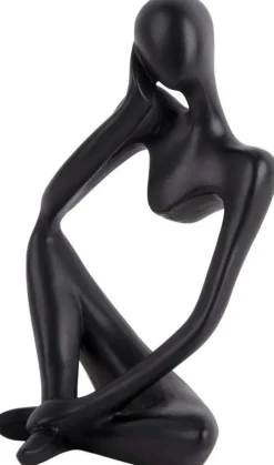 Statuette silhouette en polyrésine Imagine (Noir)