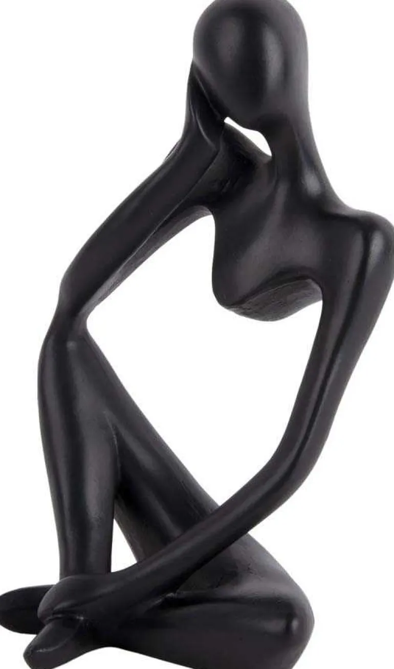 Statuette silhouette en polyrésine Imagine (Noir)