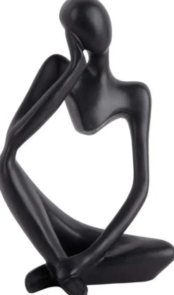 Statuette silhouette en polyrésine Imagine (Noir)