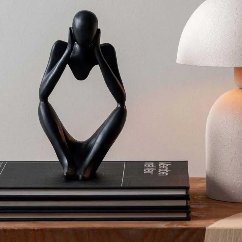 Statuette silhouette en polyrésine Dreaming (Noir)