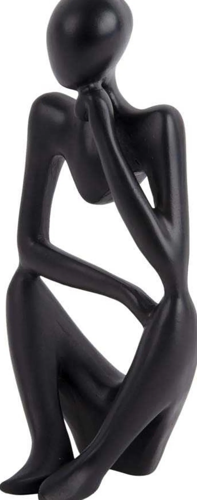 Statuette silhouette en polyrésine Wondering (Noir)
