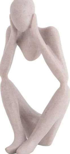 Statuette silhouette en polyrésine Dreaming (Gris clair)