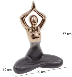 Statuette yoga en céramique Zoya