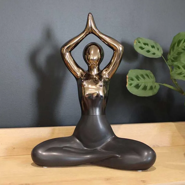 Statuette yoga en céramique Zoya