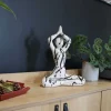 Statuette yoga en céramique Zoya splash
