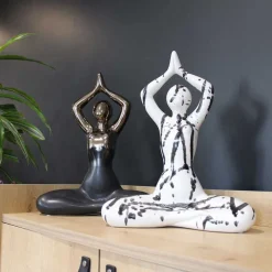 Statuette yoga en céramique Zoya splash