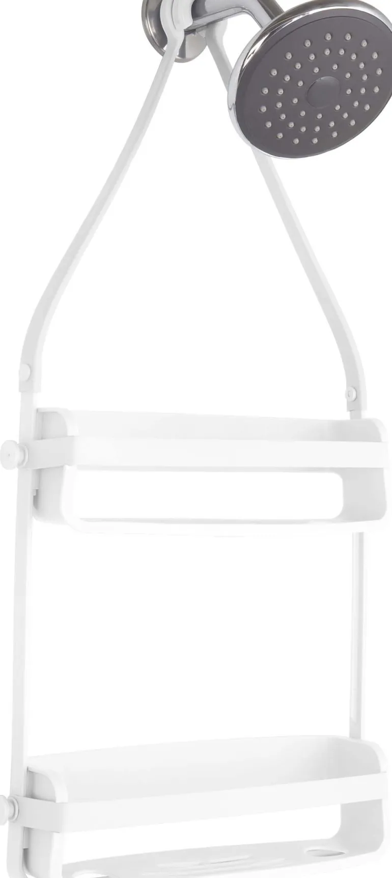 Support accessoires de douche 2 étagères Flex (Blanc)
